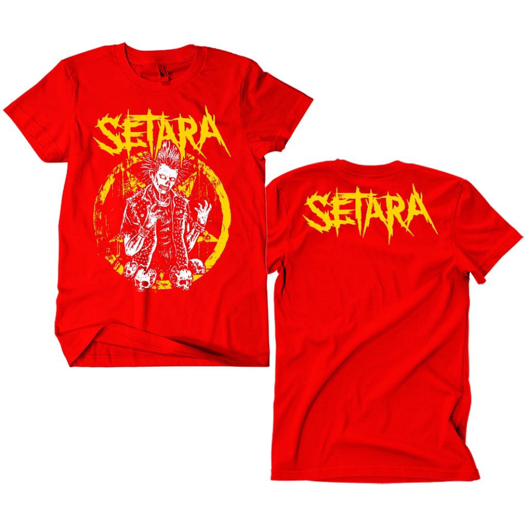 Kaos Band Punk Setara - Ventagram Punk merah