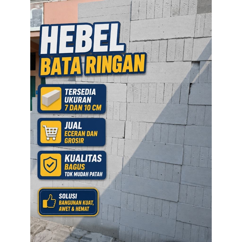 Hebel Bata Ringan Tebal 7 dan 10 cm Jual Eceran Kualitas Bagus