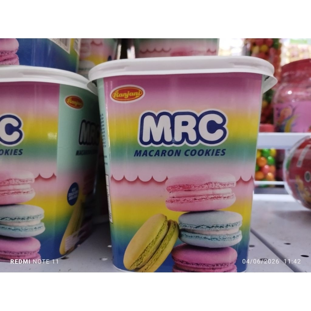 Kue Kering Mini Macaron Rasa Keju, 20 Pcs per Toples