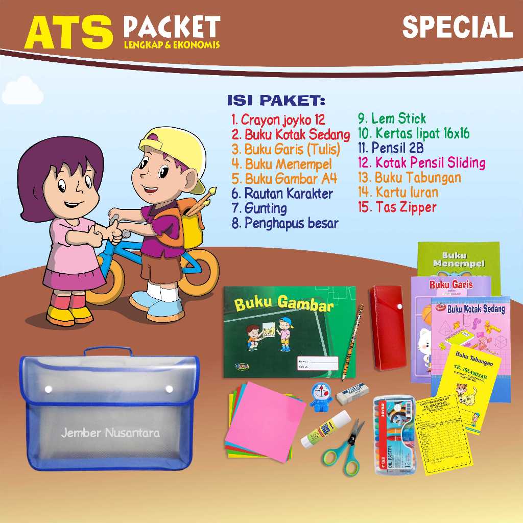 ATS Alat Tulis Sekolah TK KB PAUD - SPC