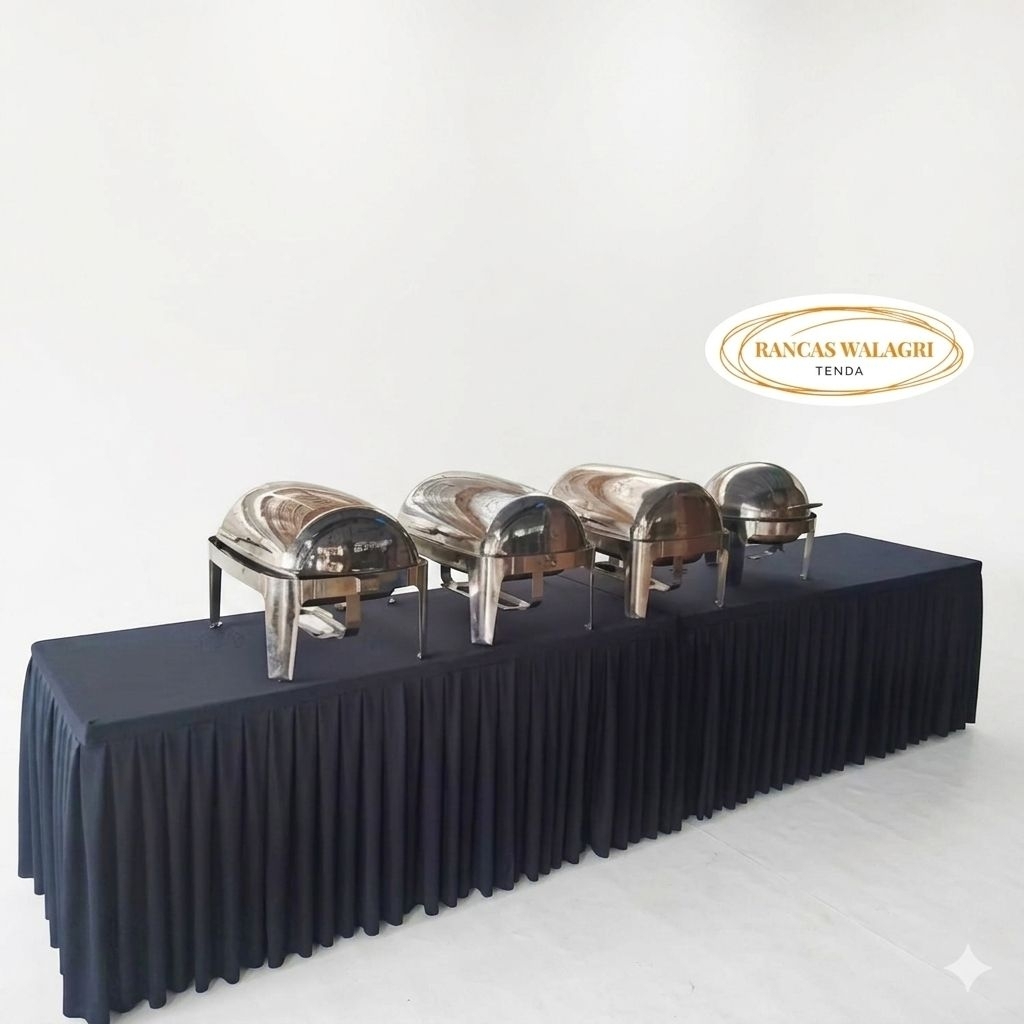 Taplak Meja Rempel Premium/Cover Meja Catering#244cm