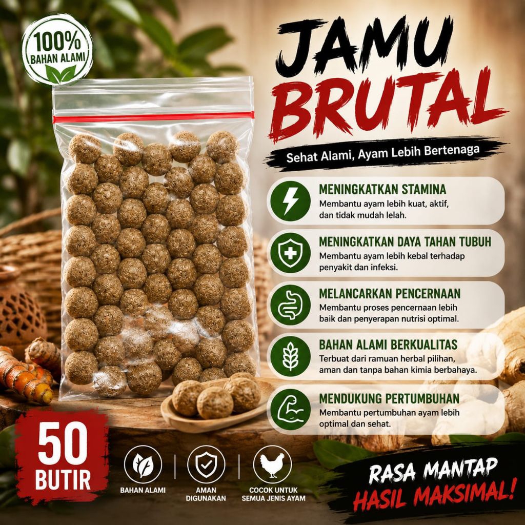 Penambah tenaga ayam BRUTAL 86 Stamina Ayam Aduan Premium Penambah Tenaga Ayam Bangkok  Fighter Boos