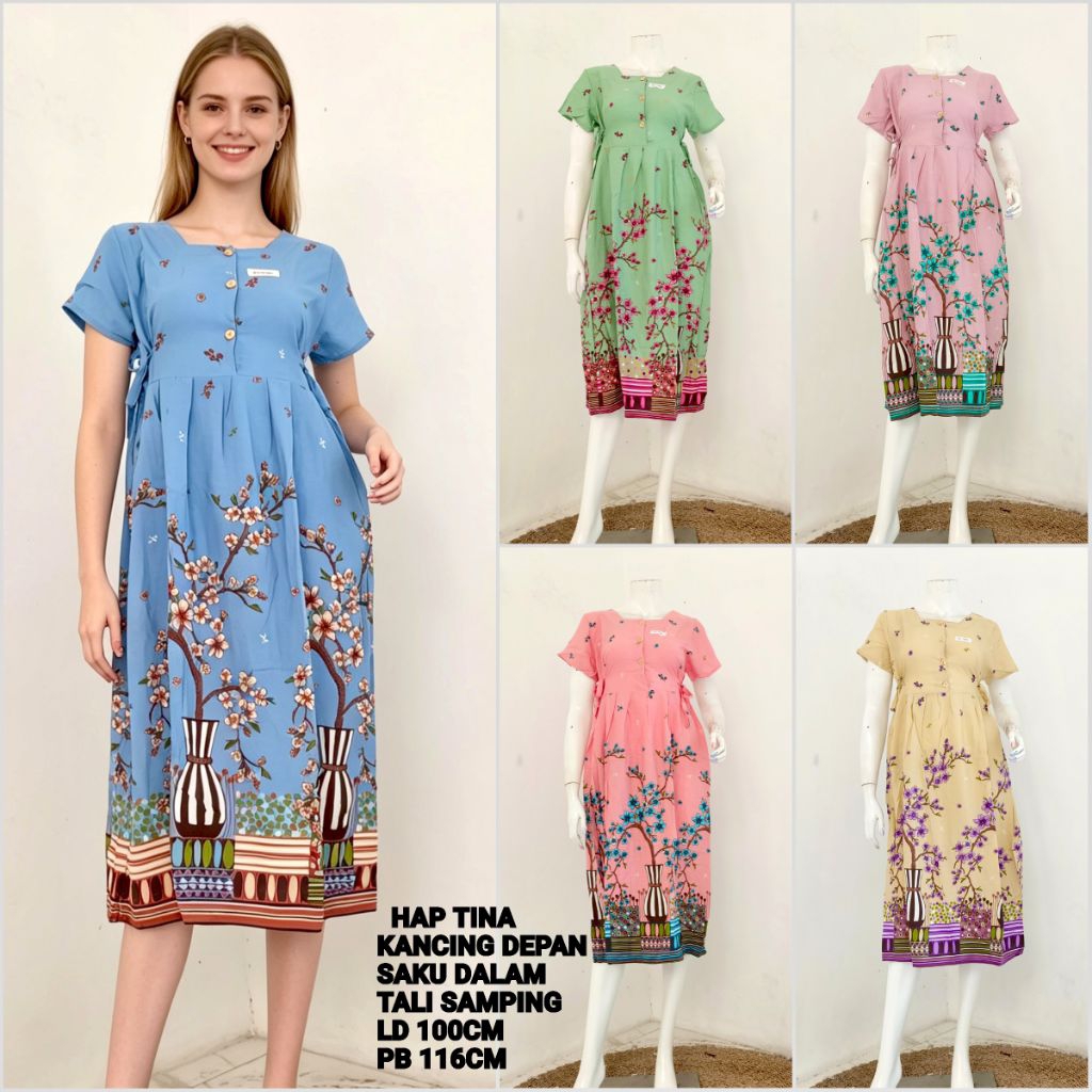 Daster Hap Busui Friendly Chibi Lengan Pendek Ld Kecil Tali Samping/Daster Rayon Modis/Daster kekini