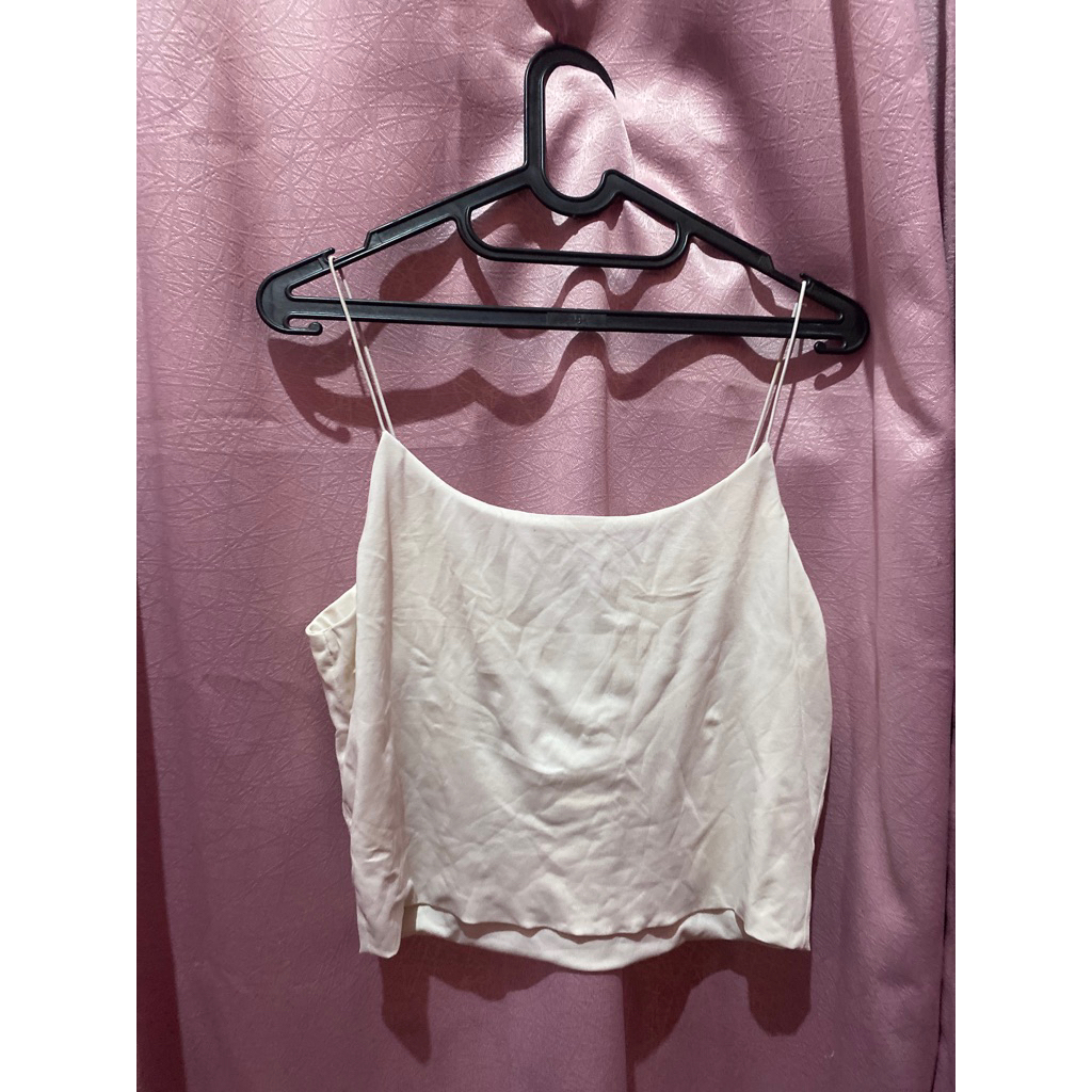 (Prelove)Tank top Spaghetti Putih