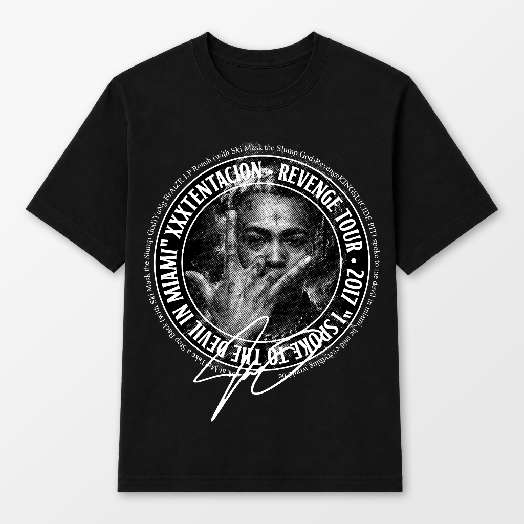 GRADZ Kaos Distro Pria Streetwear xxxTentacion Cotton Combed 24s Regular Fit