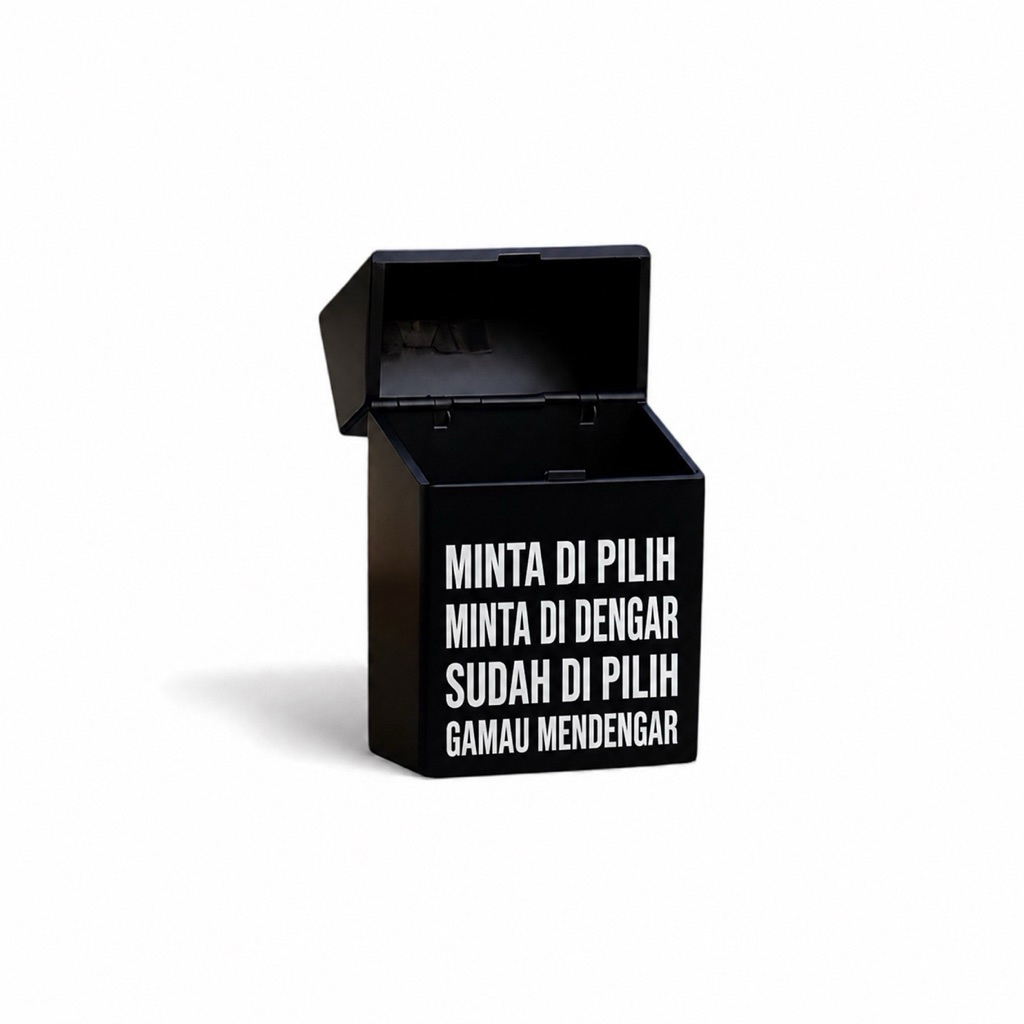 KOTAK ROKOK BOX HITAM /KADO ULANGTAHUN / KOTAK ROKOK PLASTIK / HADIAH /SOUVENIR /KADO COWOK/KOTAK RO