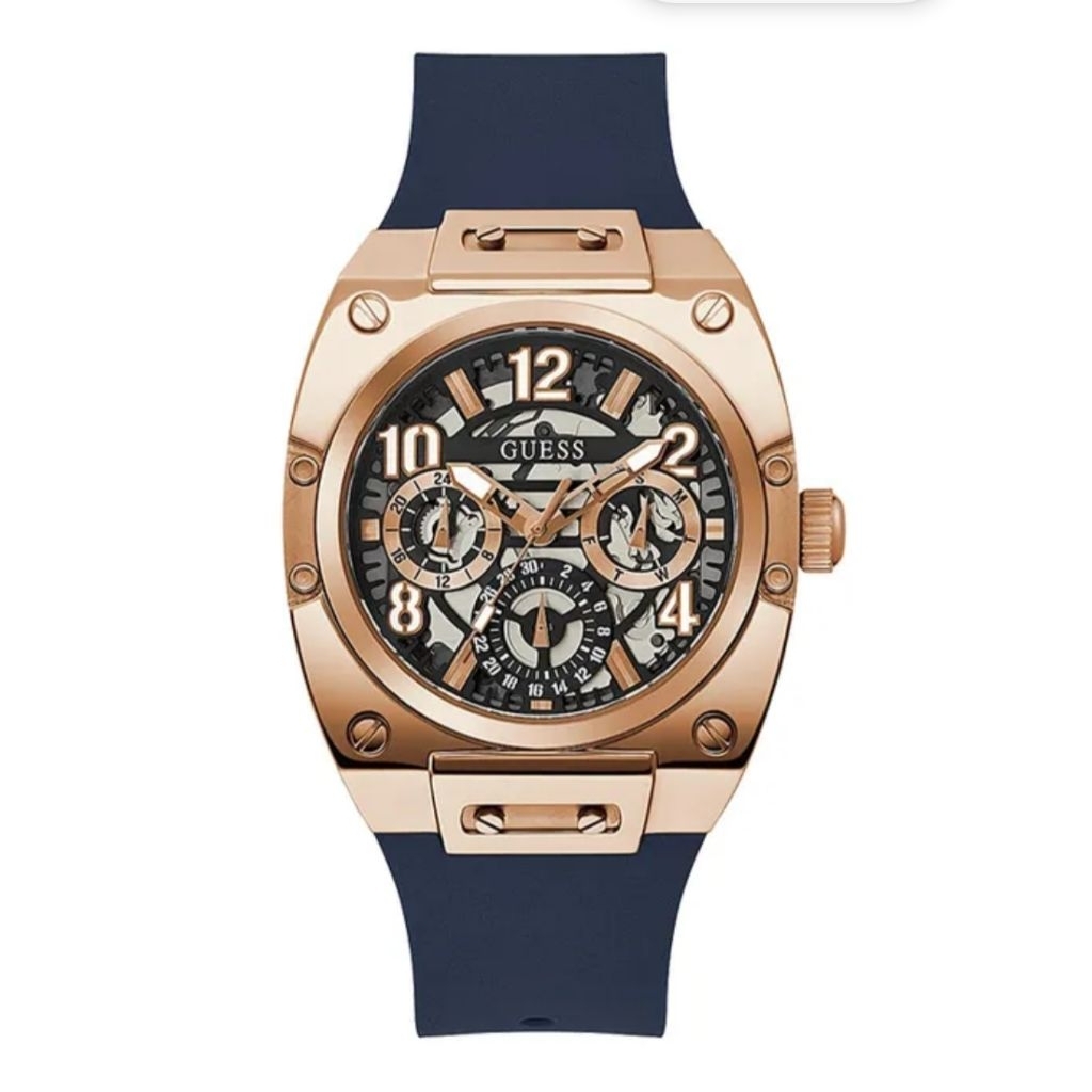 Jam Tangan Guess GW0569G3 Tali Karet Navy Original