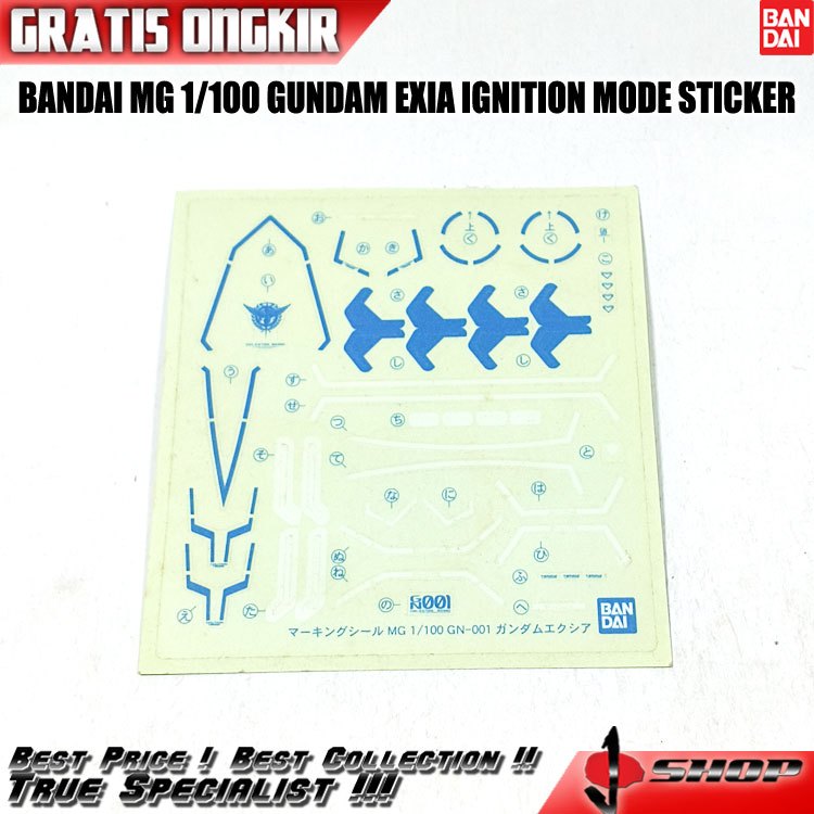 BANDAI MG 1/100 GUNDAM EXIA IGNITION MODE STICKER MG2338