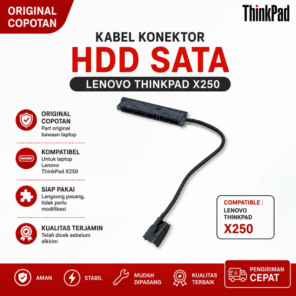 Kebel Konektor Hdd/SSD SATA Lenovo thinkpad X250 X240 Original Copotan