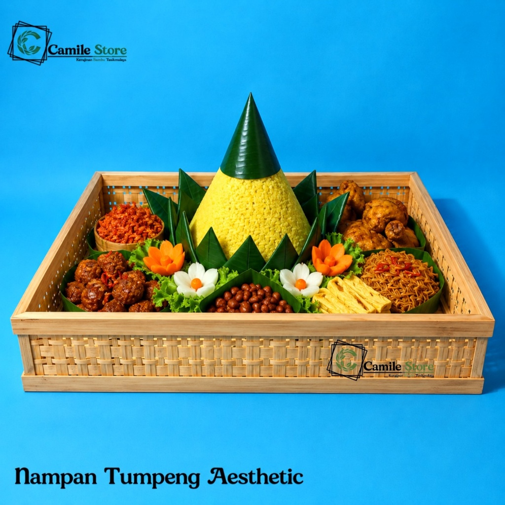 Kotak Bamboo Untuk Tumpeng Box Tumpeng Bambu Nampan Jumbo By Camilestore