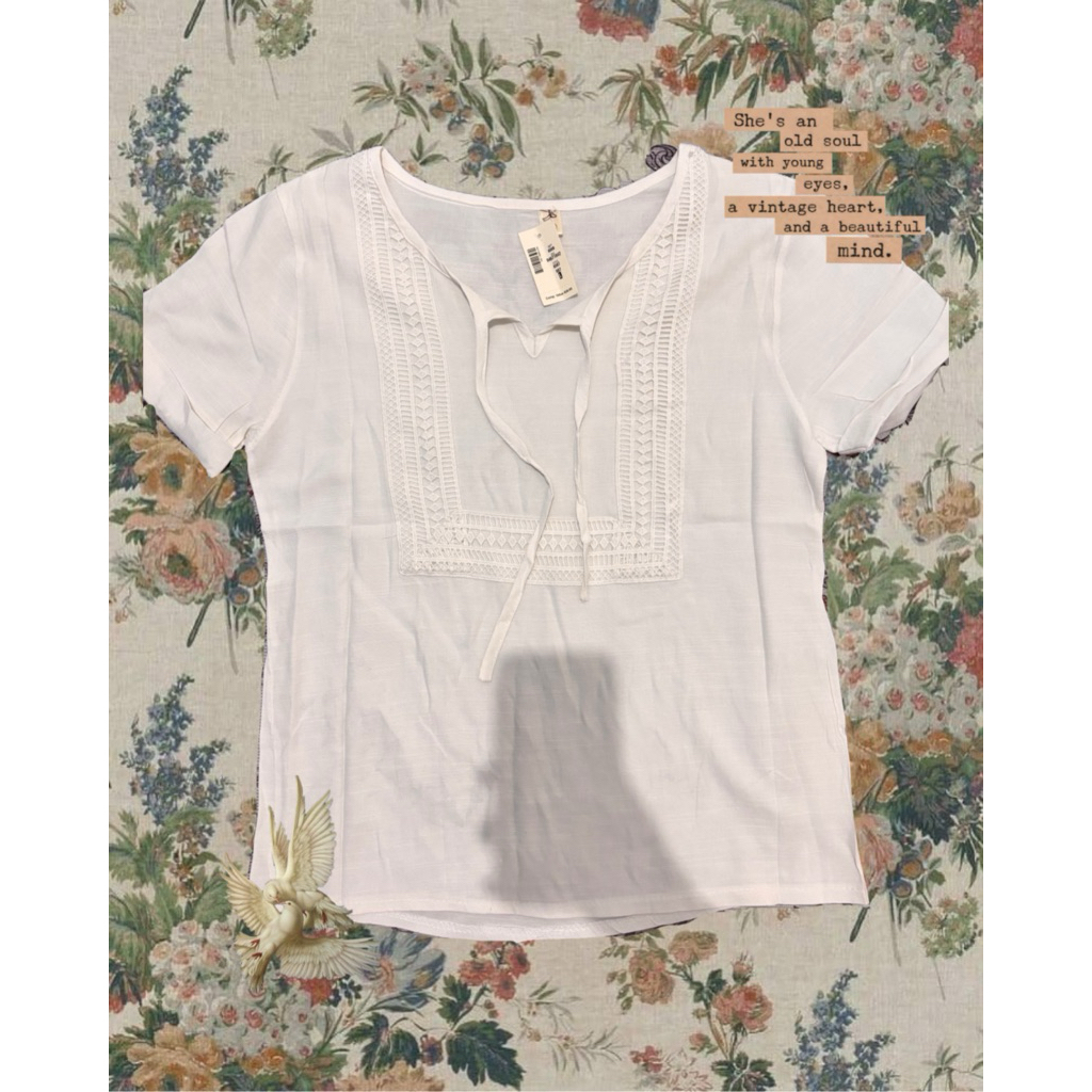 baju mori kei vintage fairy cardigan brukat lace