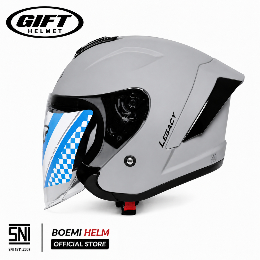 HELM GIFT LEGACY SOLID PREMIUM SNI/HELM KEREN/HELM GANTENG/HELM MURAH/HELM SNI