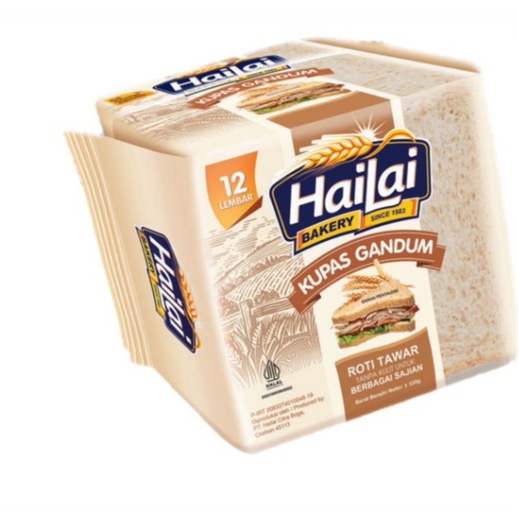 Hailai roti tawar kupas gandum 360gr