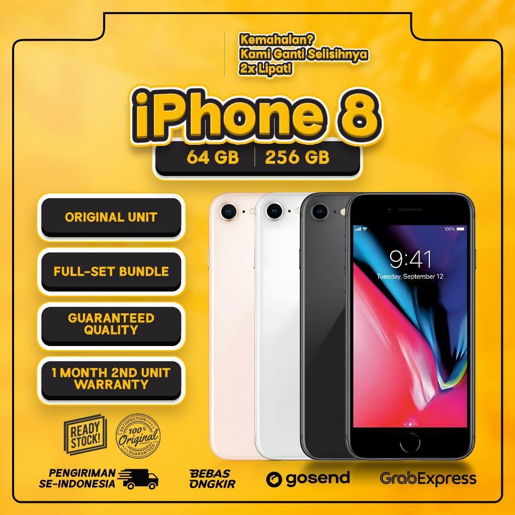 IPHONE 8 64 256GB SECOND LIKE NEW ORIGINAL FULLSET IZONA