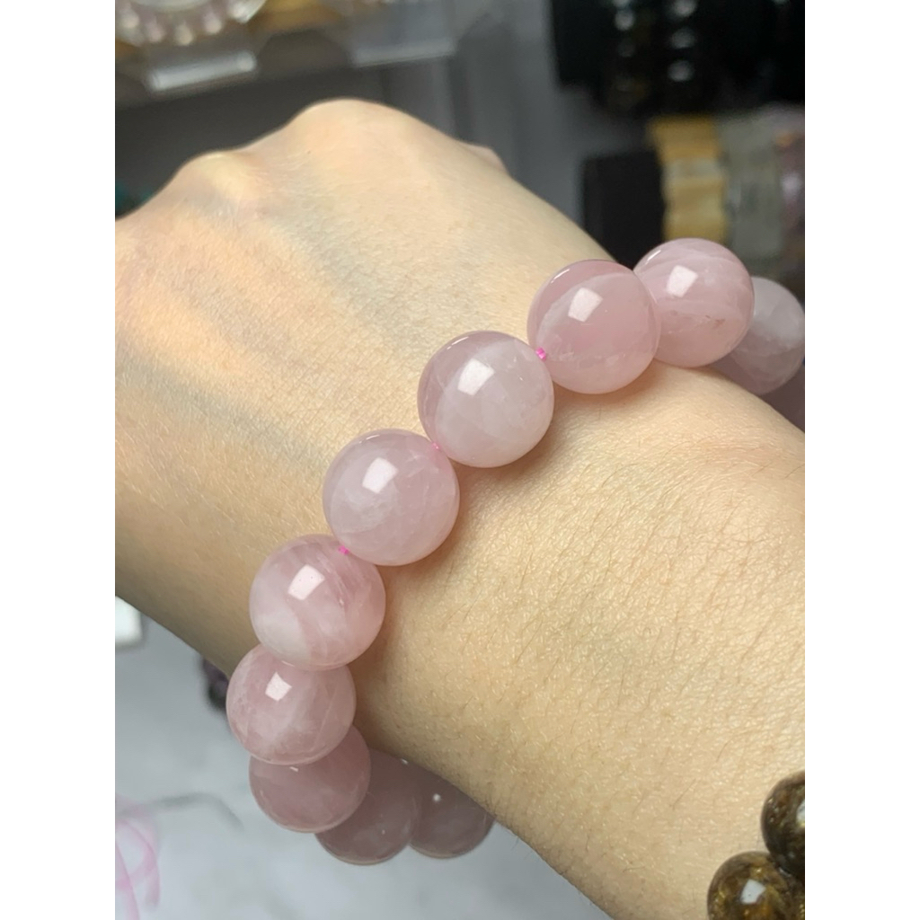 Rose Quartz Bracelet / Gelang Kristal batu Alam