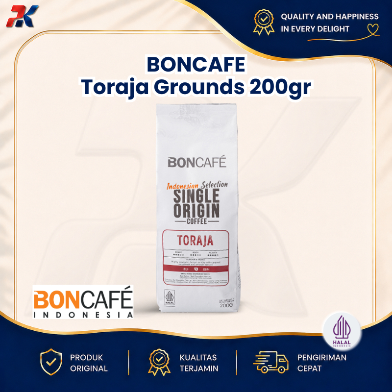 Boncafe TORAJA Grounds - Kopi Bubuk Arabika Asli