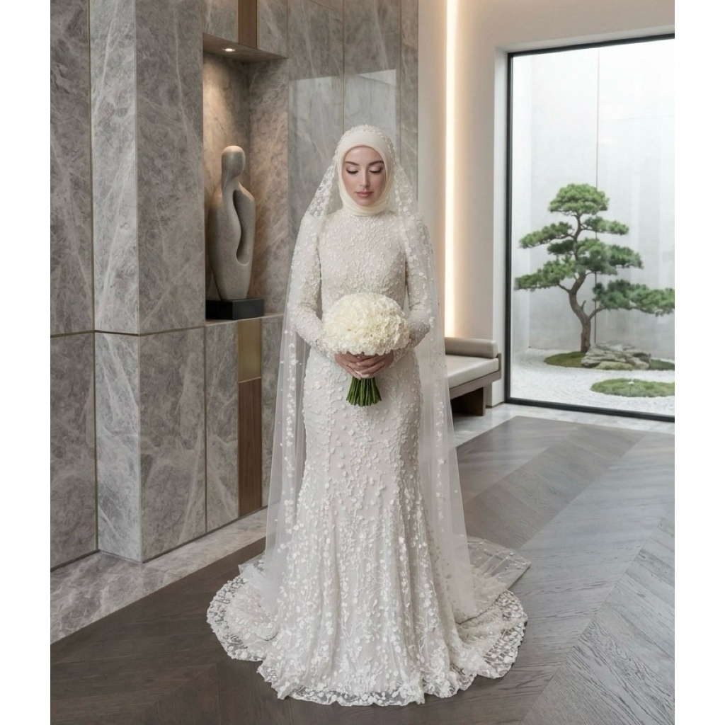 gaun pengantin Malaysia melayu gaun akad gaun walimah wedding dress wedding dress muslimah wedding d