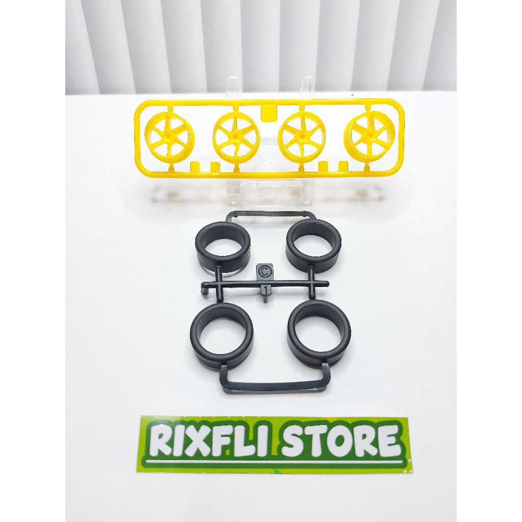 Velg dan Ban Tamiya KIT DAXING Series BROCKEN GIGANT RED PREMIUM Model SPIRAL Ukuran MEDIUM Part Cop