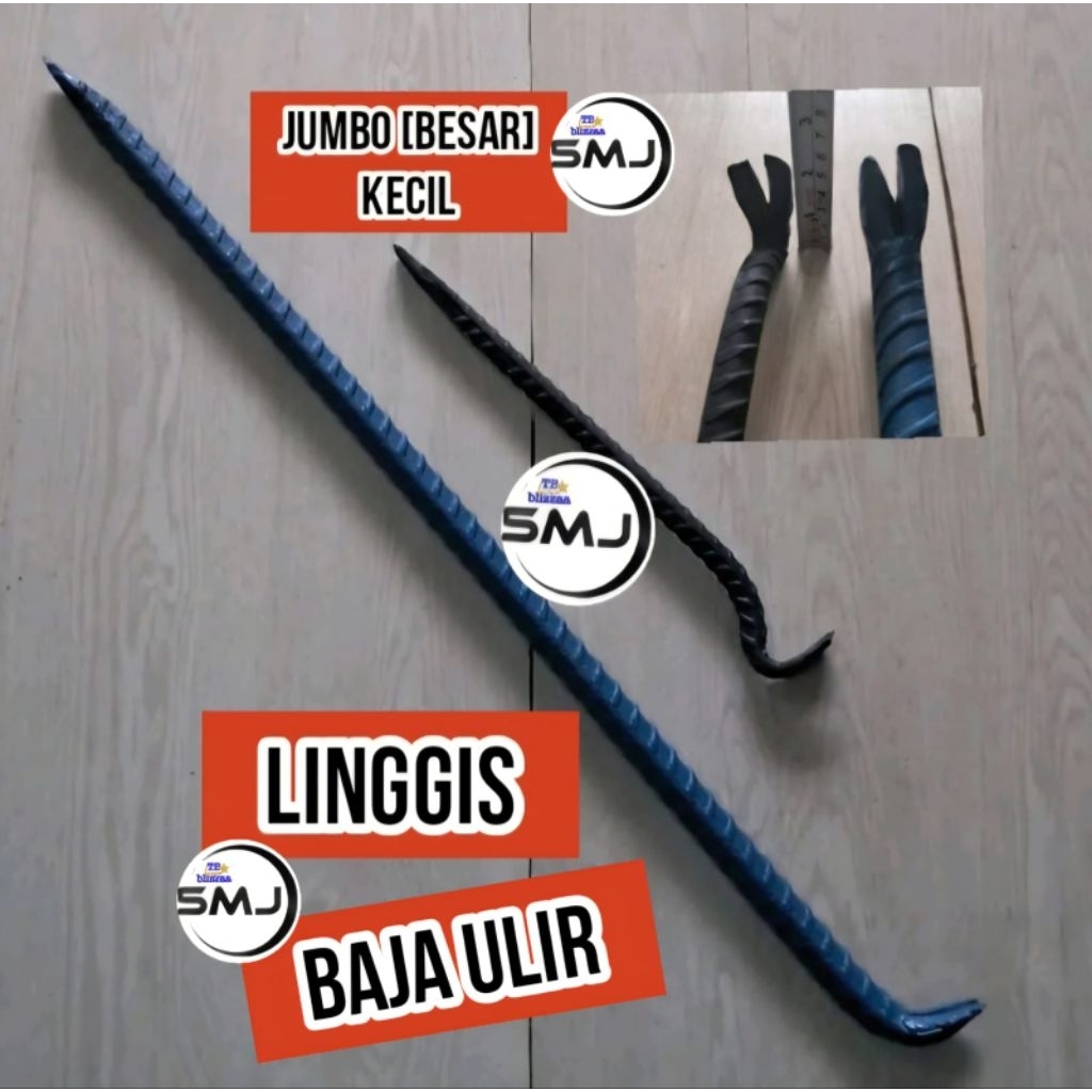 Lingis Toge Linggis Jumbo 22mm Linggis Besar Linggis 16mm Penyabut Paku Lingis Tebal Besi Kubut Paku