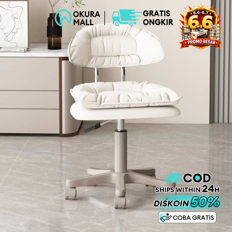 Kursi Putar Kursi Bulat Adjustable Kursi Meja Rias Kursi Kamar kursi Putar Minimal Kursi Multifungsi