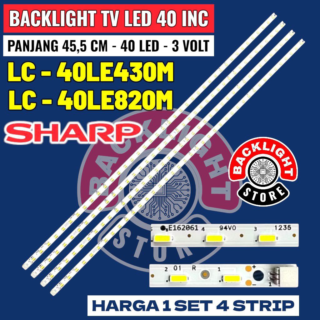 Backlight tv LED Sharp 40 inc lc40le430m lc40le820m LC-40LE430M LC-40LE820M 40 LED