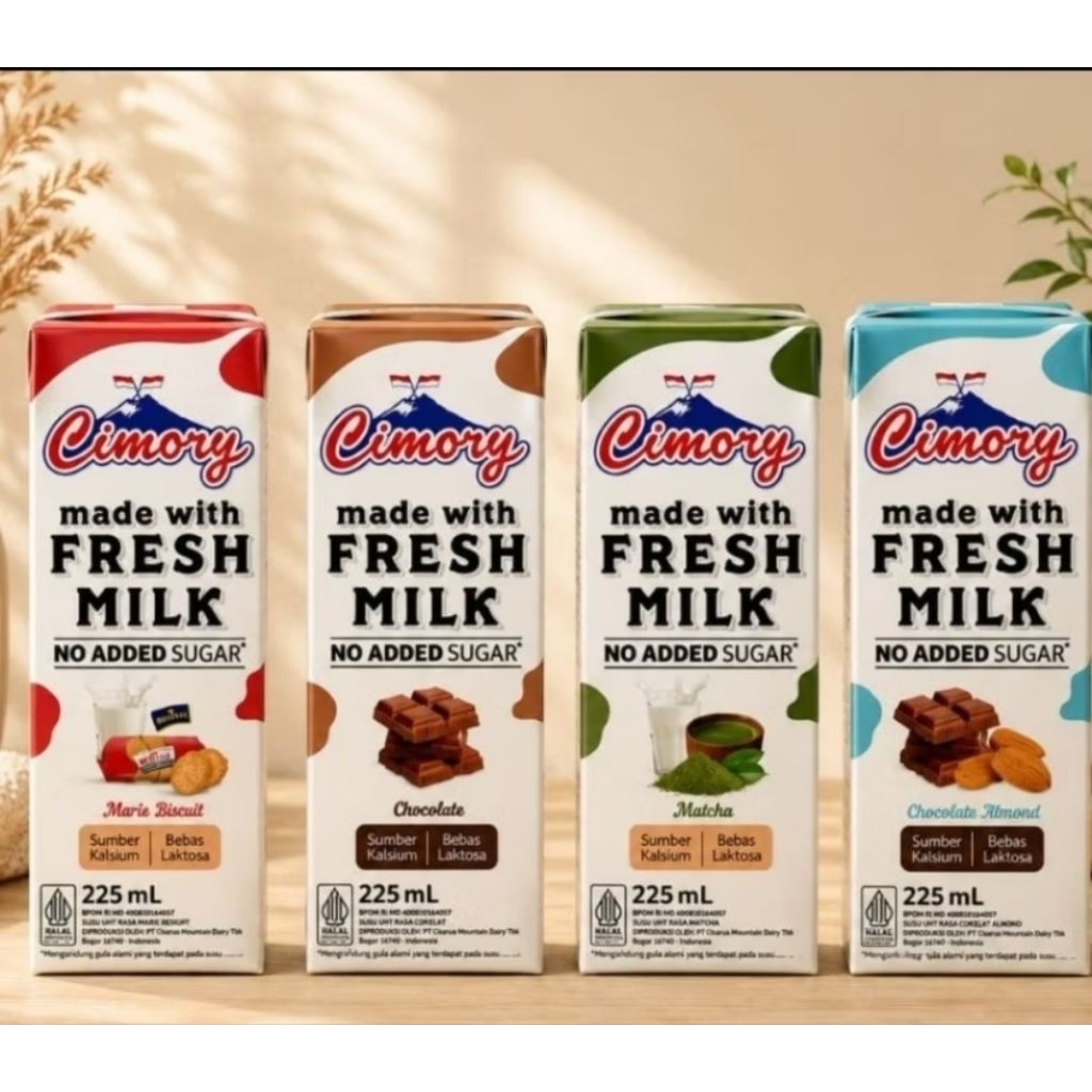 Susu UHT Cimory 250 ml - Rasa Almond, Choco Malt, Salted Caramel