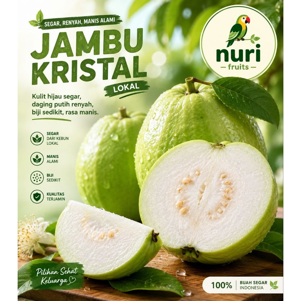 Buah jambu kristal lokal|nuri fruits|buah segar bandung|jambu kristal bandung|jamkris