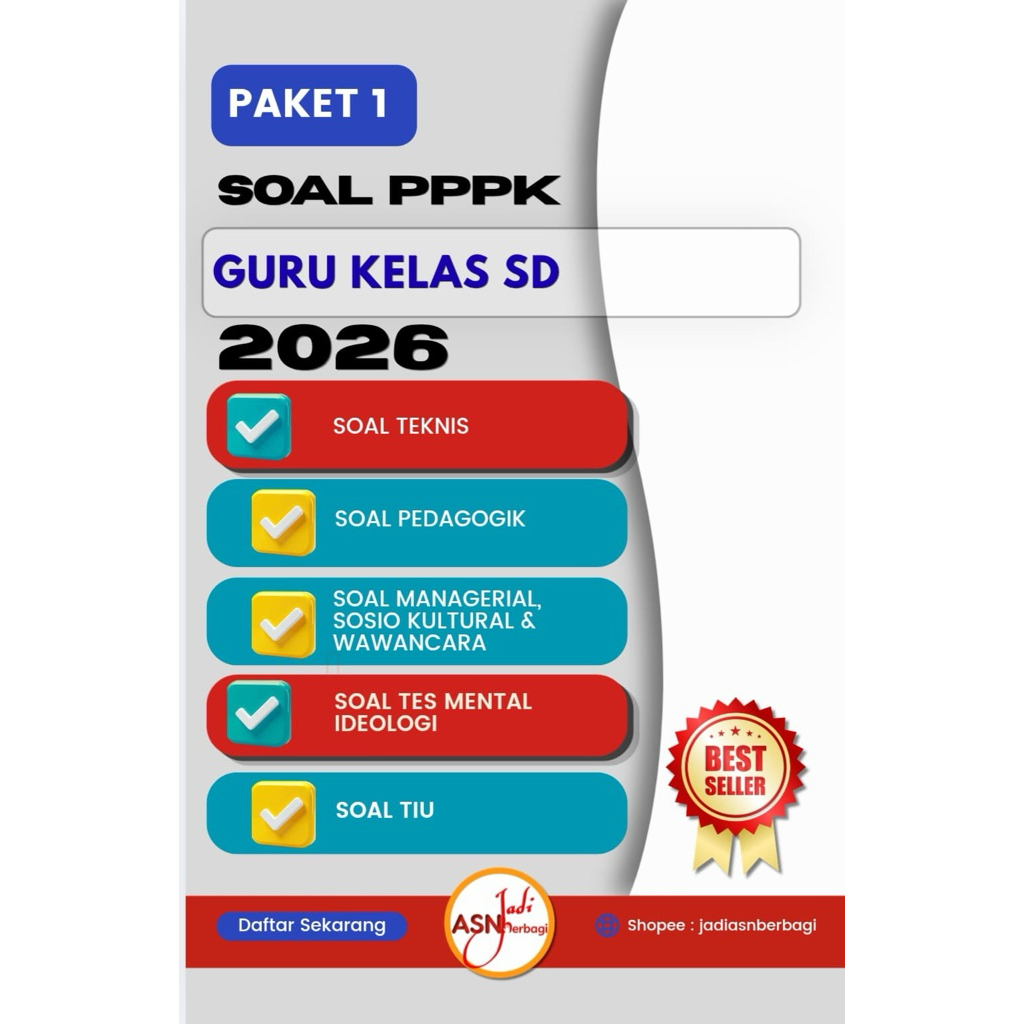 Buku soal pppk guru kelas sd paket 1