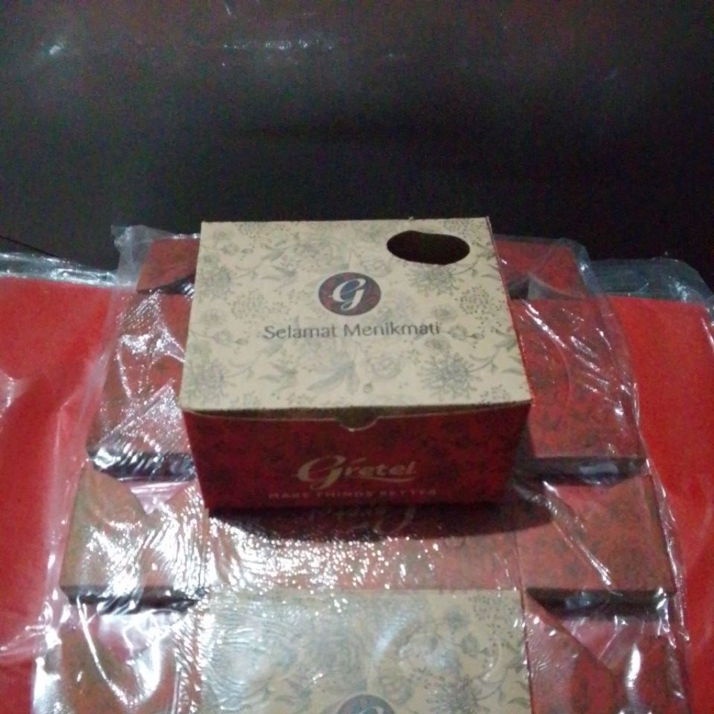 kotak dus box Snack 12x12 Gretel tebal kuat