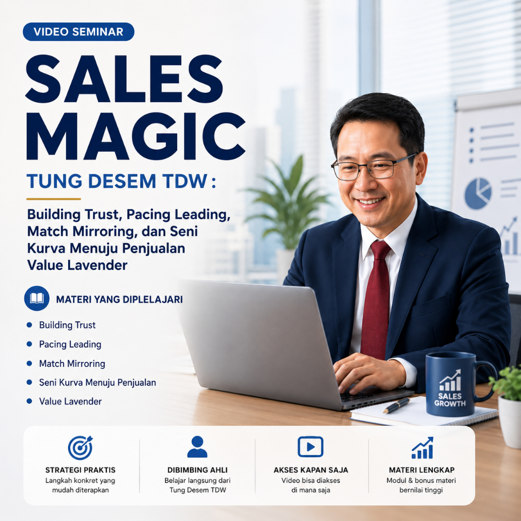 Sales Magic Video Seminar - Tung Desem TDW Building Trust Pacing Leading Match Mirorring Seni Kurva 