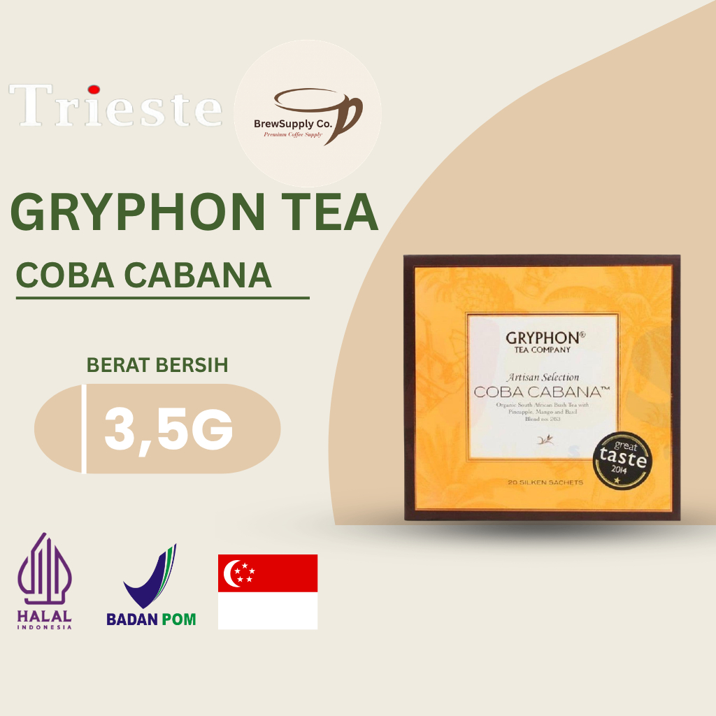 Teh Gryphon Tea - Coba Cabana Sachet 3,5g Teh Rooibos Buah Premium