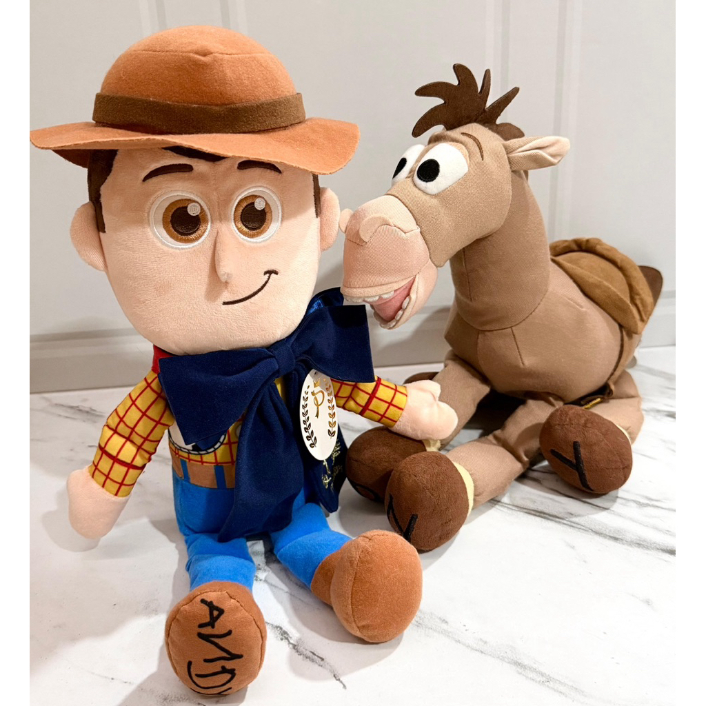 Boneka Plushie Woody Preciality Edition Disney Sega & Bullseye Horse Disney Store from Toy Story