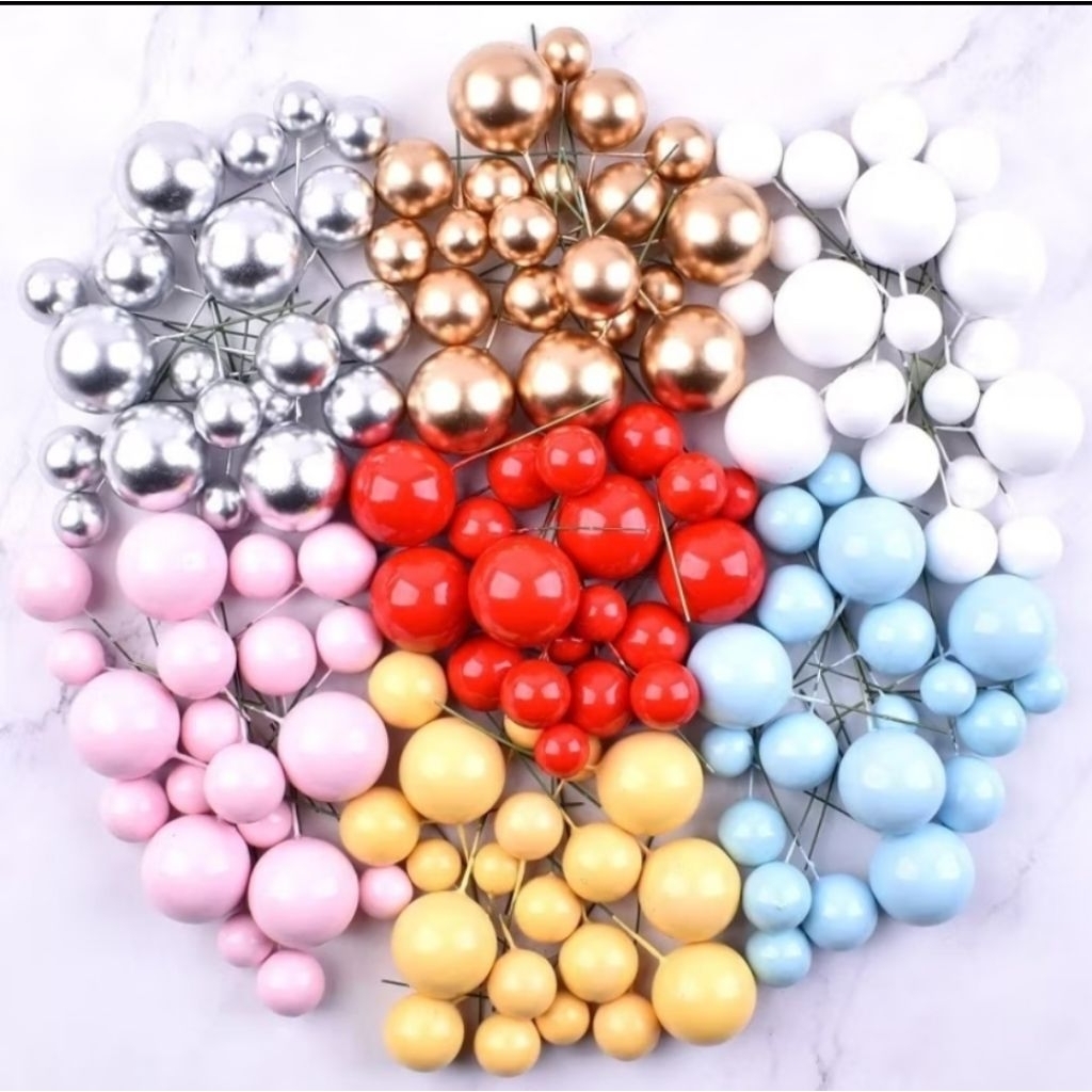 Bola-Bola Topper Hiasan Cake Ultah