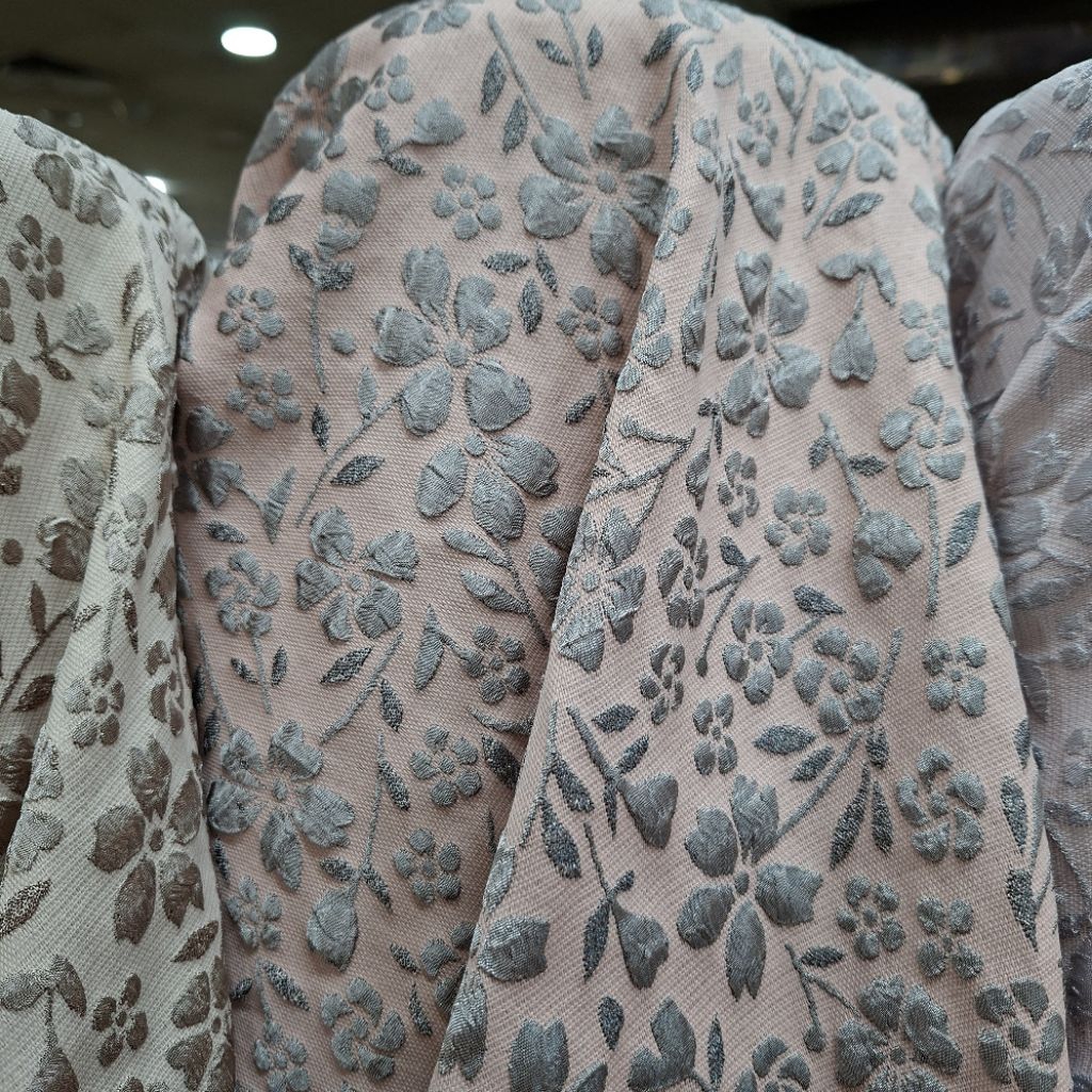 bahan kain jaguar Emboss fukuro premium/ kain kebaya atas bahan jaguar Emboss fukuro terbaru