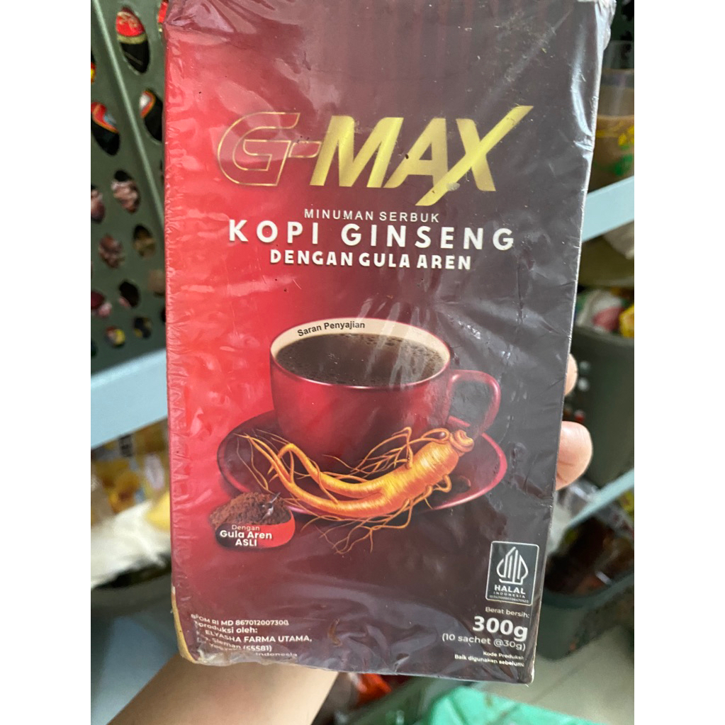 Gmax Kopi ginseng dengan gula aren 10sachet