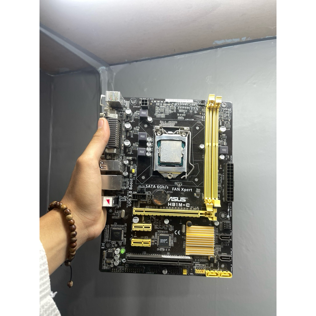 Paketan Mobo Asus H81M-C plus i5 4690 Free fan
