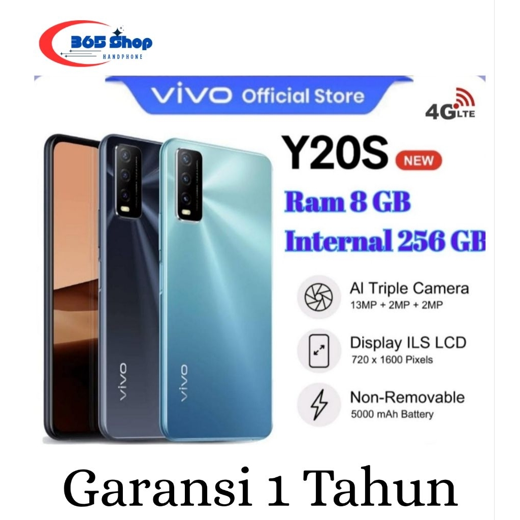 HP VIVO Y20S 8/256GB 4G LTE GARANSI 1 THN