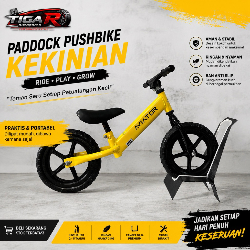 PADDOCK PUSHBIKE PADDOCK BALANCEBIKE model rockbros