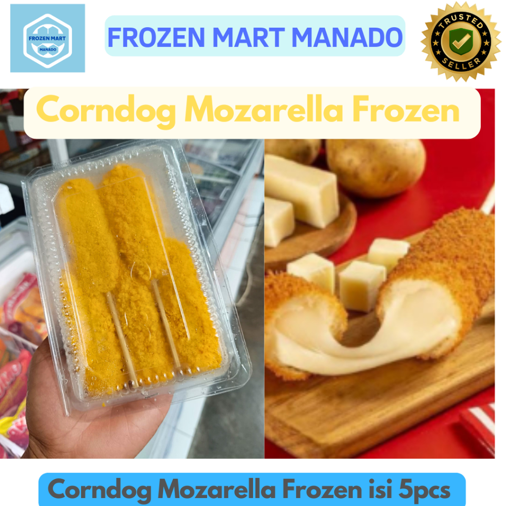 Corndog Mozarella Frozen isi 5pcs - Frozen Mart Manado (Frozen Food Manado)