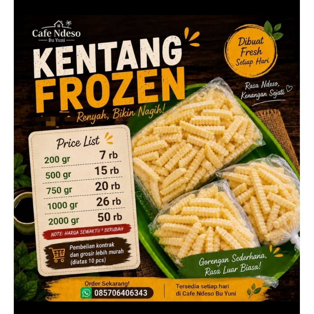 Kentang Frozen crinkle cut
