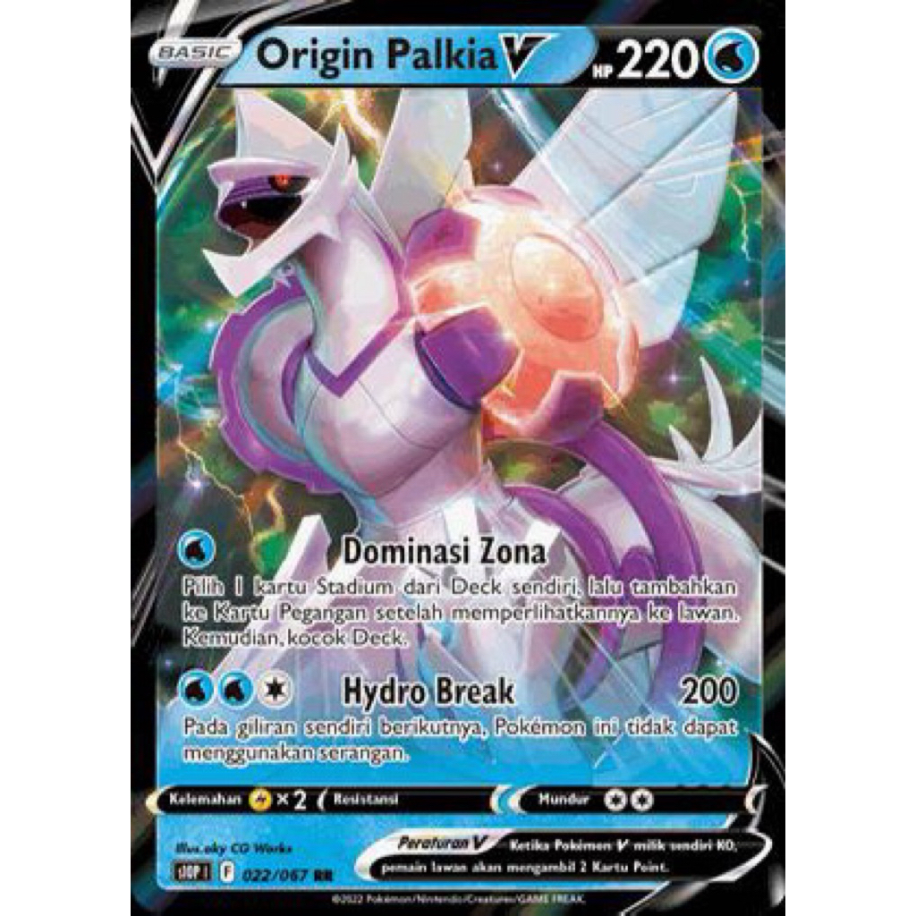 Origin Palkia V - RR - S10P 022/067 - Pengamat Waktu - Pokemon TCG Indonesia