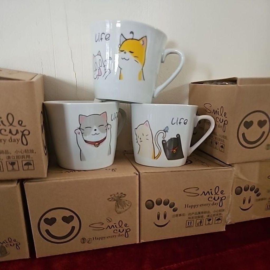 Mug + sendok keramik