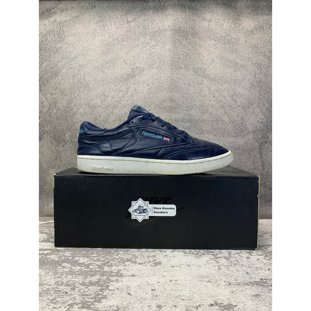 Sepatu Second Casual  Reebok Club C 85 ‘Comfortable Versatile Casual Blue’  Size 42 insole 27 cm  Or