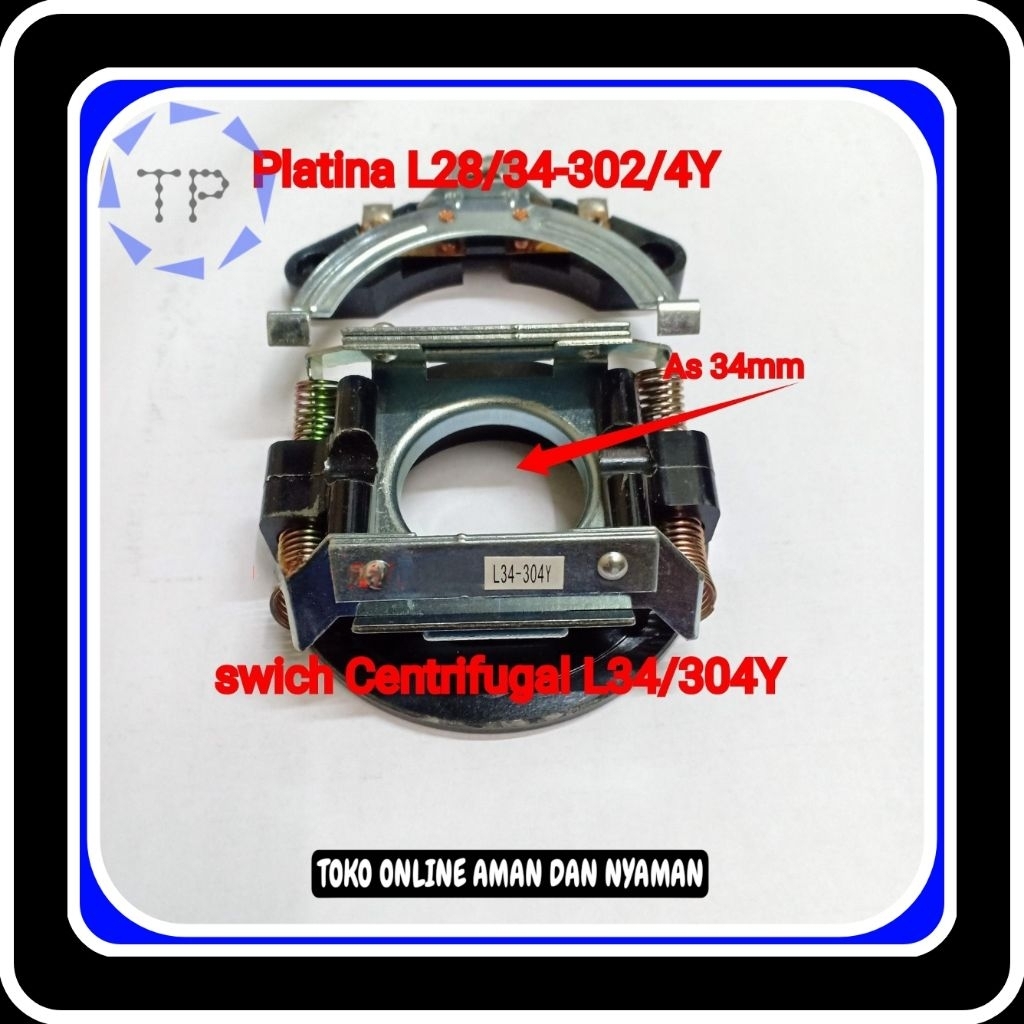 1 Set Otomatis Dinamo Platina L28/34-302/4Y + Centrifugal Swich L34-304, Platina Electro Motor, Plat