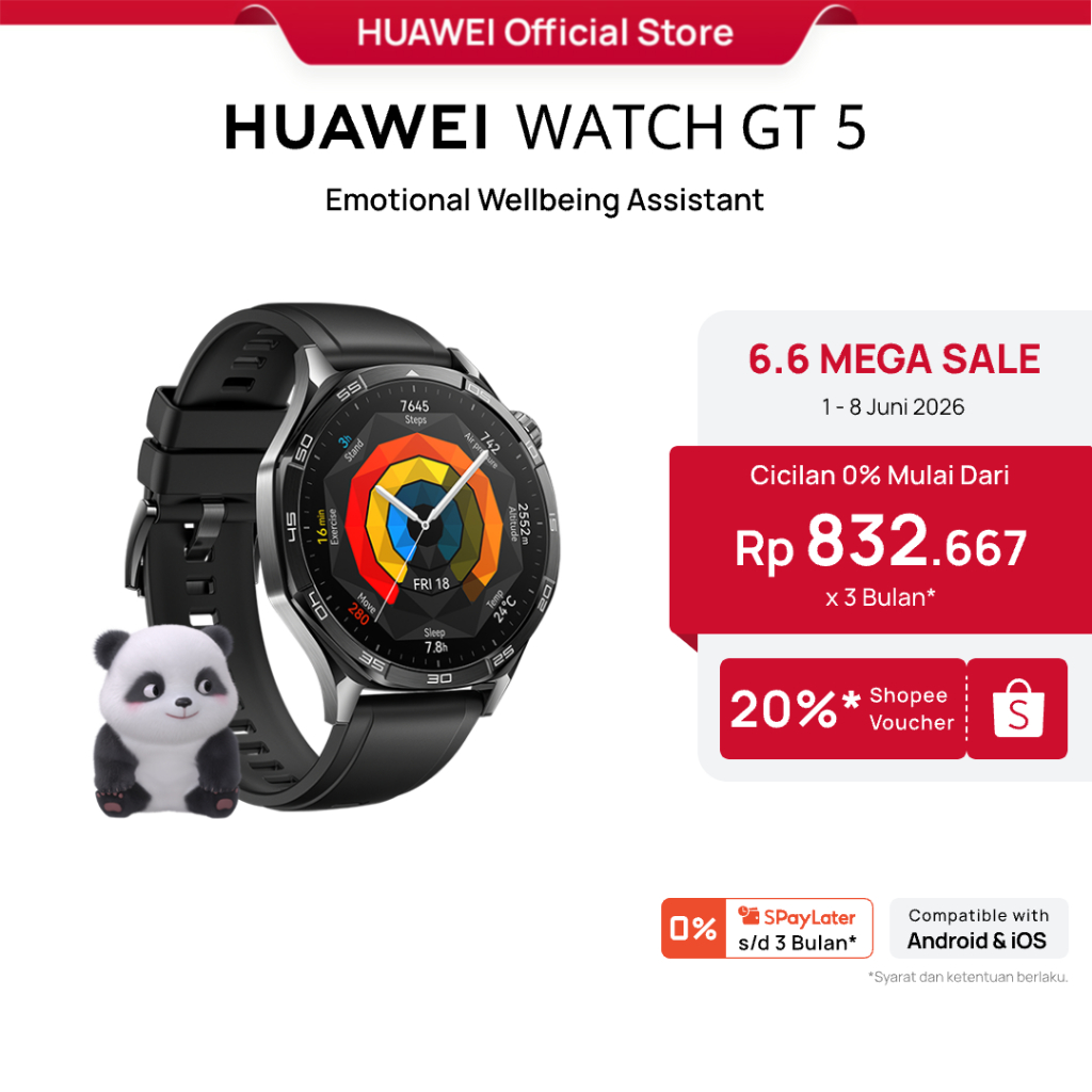 [6.6 | Voucher s/d 20%] HUAWEI WATCH GT 5 Series Smartwatch | Fashion Edge | Pro-Level Sports | Golf