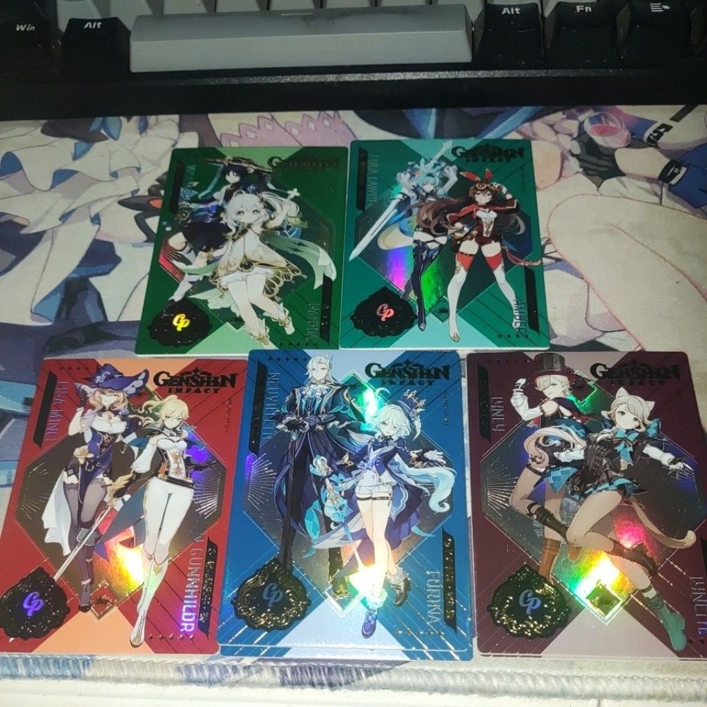 Wanderer Nahida Eula Amber Lisa Jean Furina dll Genshin Impact CP YS collection card game HARGA SATU