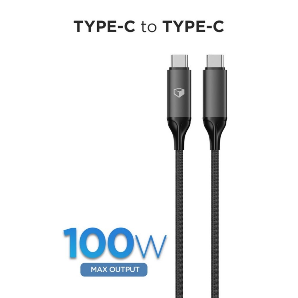 INBOX Kabel Data Type C to C 100W Fast Charging Kabel Charger Type C ke Type C Nylon Braided Premium