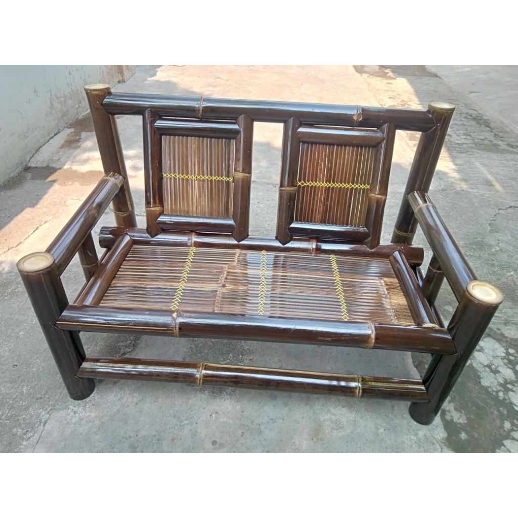 kursi bambu minimalis, kursi teras, kursi outdoor (Jabodetabek/terjangkau)