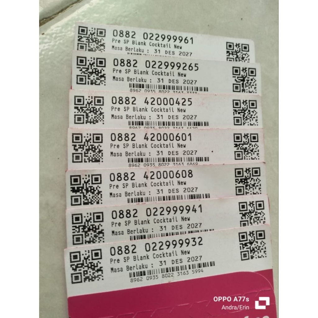 KARTU SMARTFREN NOMOR CANTIK