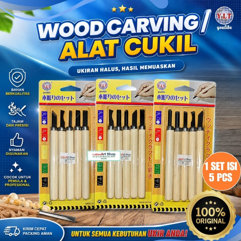 Set Alat Cukil/Wood Carving Tools Seni Grafis